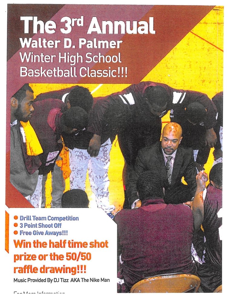 Flyer of the 3rd Annual Walter D. Palmer Winter High School Basketball Classic (Part 1)