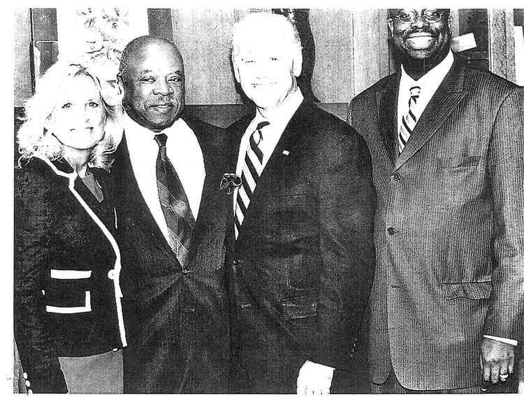 Walt Palmer with Joe and Jill Biden, and Chad Lassiter